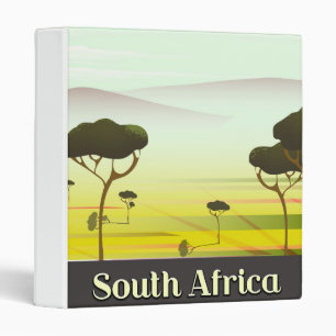 South African landscape evening travel poster Binder