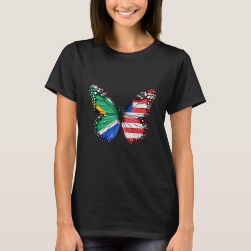 South African Liberian Flag Butterfly T_Shirt