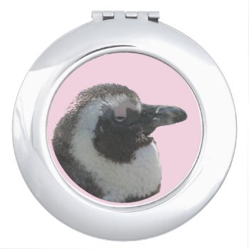South African Penguin Customizable Compact Mirror by Edelhertdesigntravel at Zazzle
