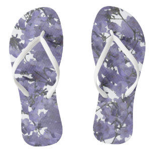 South African Purple Jacaranda Flowers Flip Flops