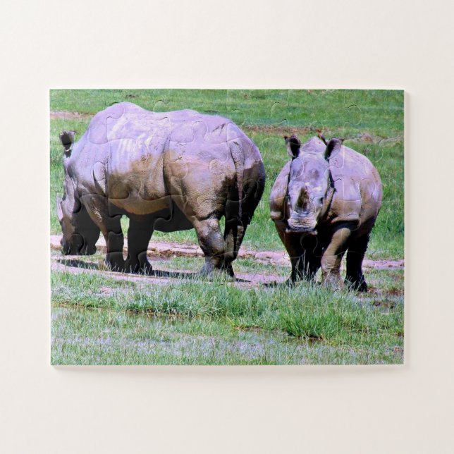 South African Rhinos Jigsaw Puzzle (Horizontal)