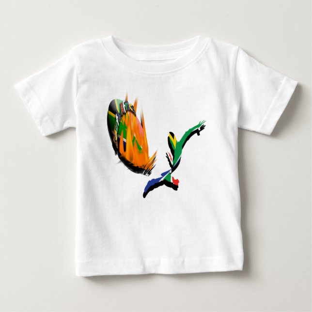 South African rugby fans baby shirts for kids (Front)