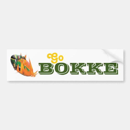 South African rugby supporters Go Bokke Bumper Sticker