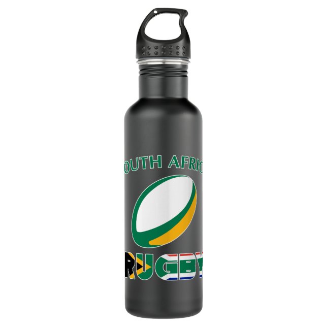 South African Rugby Team Hoodie Pullover Hoodie Stainless Steel Water Bottle (Front)