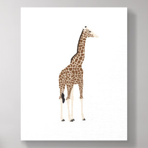 South African Safari Wildlife Illustrated Giraffe Foam Core Photo Tile