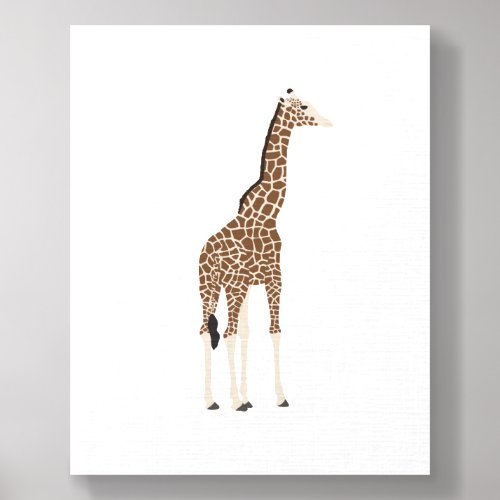South African Safari Wildlife Illustrated Giraffe Foam Core Photo Tile