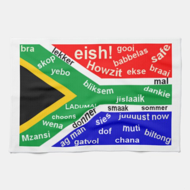 South African Slang Kitchen Towel - Customizable (Horizontal)