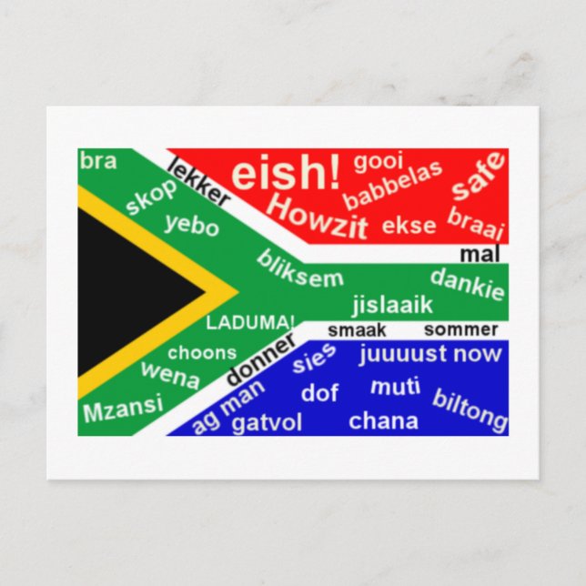 South African Slang Postcard - Customizable (Front)