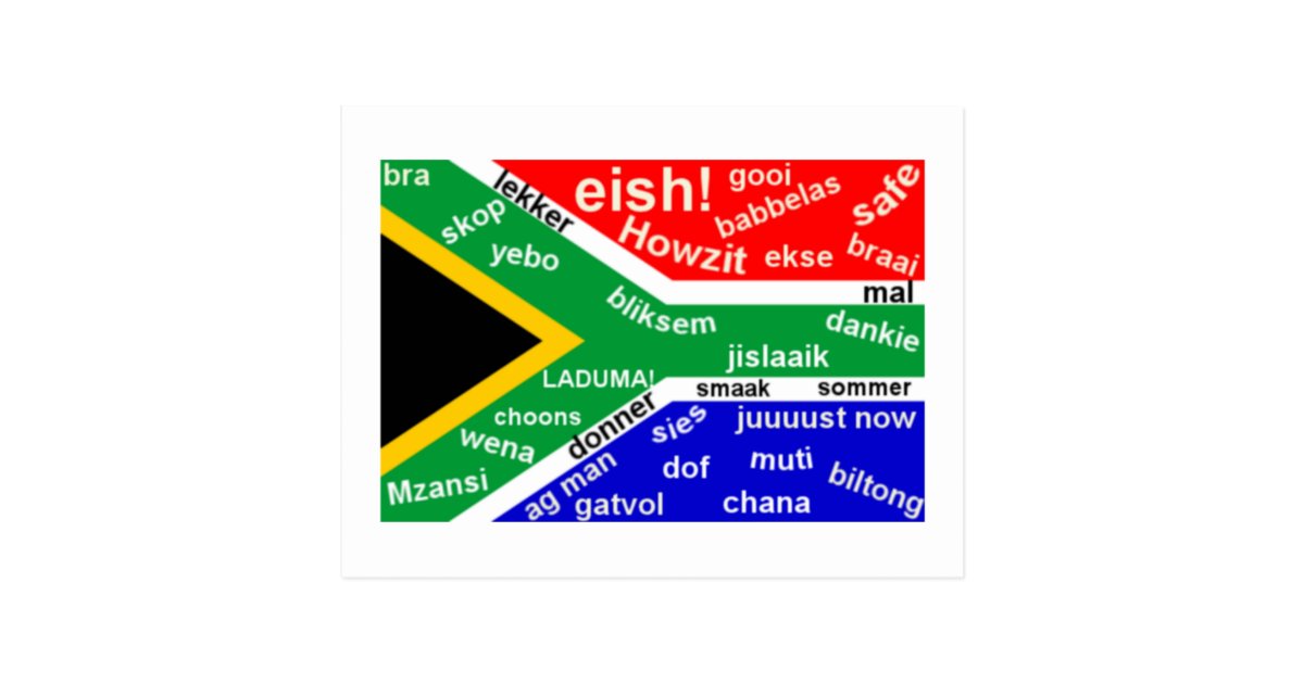 South African Slang Postcard Customizable