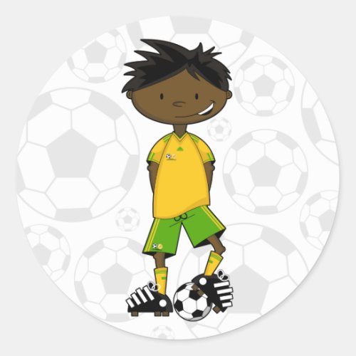 South African Soccer Boy Sticker