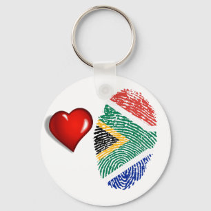 South African touch fingerprint flag Keychain