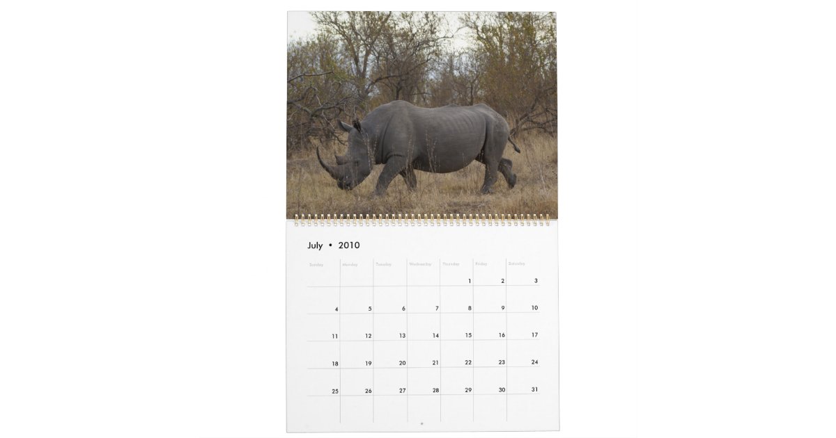 South African Wildlife Calendar | Zazzle