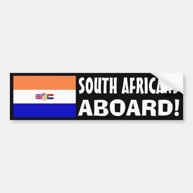 South Africans Aboard! Bumper Sticker (Front)