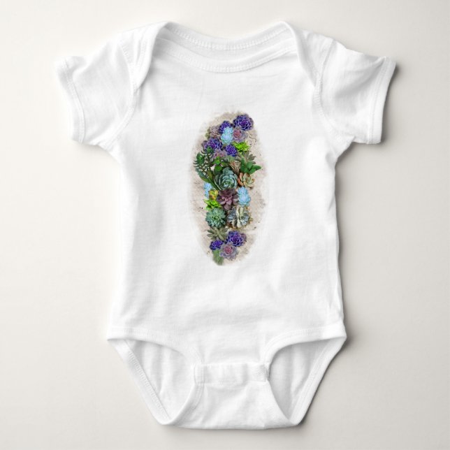 South Africa's Succulents Baby Bodysuit (Front)