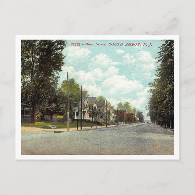 South Amboy NJ, Main Street 1910s  Postcard (Front)