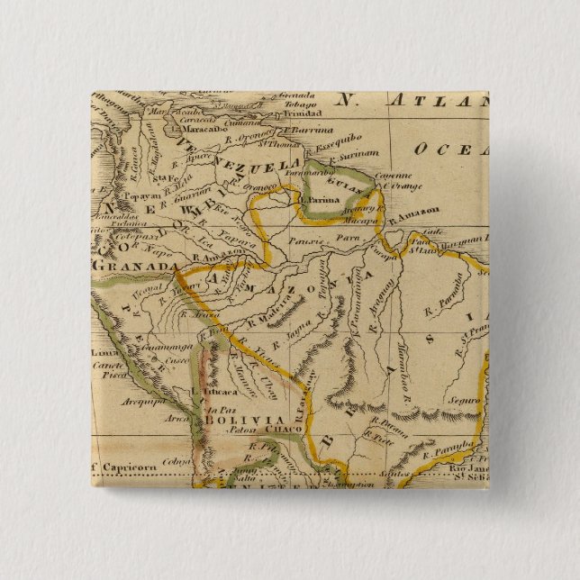 South America 11 Pinback Button (Front)
