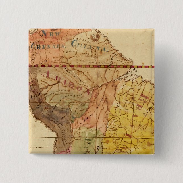 South America 15 Pinback Button (Front)