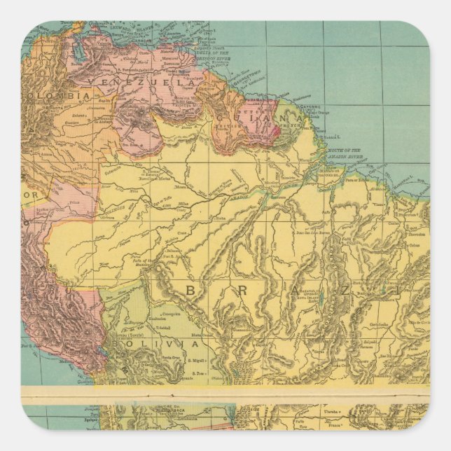 South America 20 Square Sticker (Front)