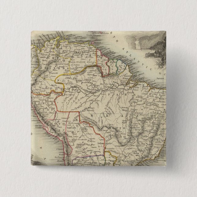 South America 35 Pinback Button (Front)