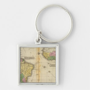 South America, Africa Keychain