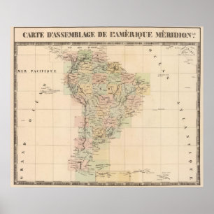 South America Assembly Map Poster