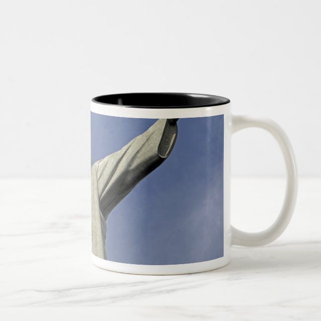 South America, Brazil, Rio de Janeiro. Christ 2 Two-Tone Coffee Mug (Right)