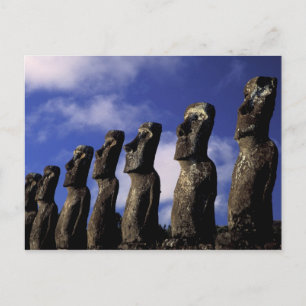 South America, Chile, Easter Island, Ahu Akiri. Postcard