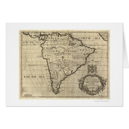 South America Map 1700 | Zazzle.com