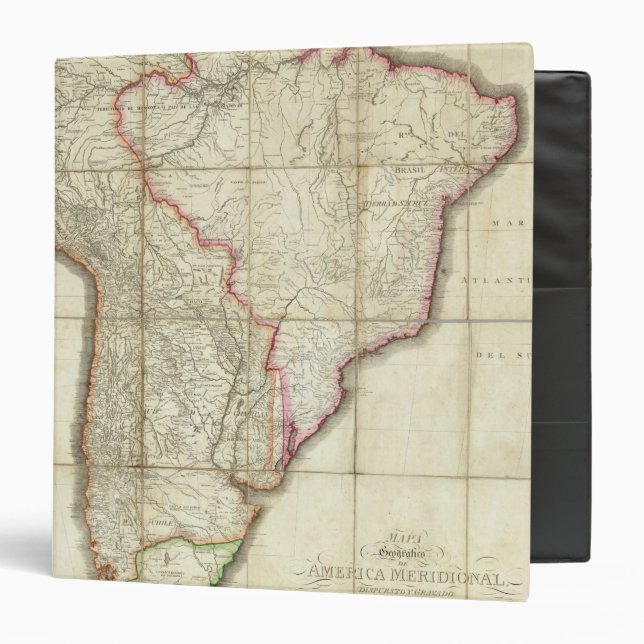 South America map 3 Ring Binder (Front/Inside)