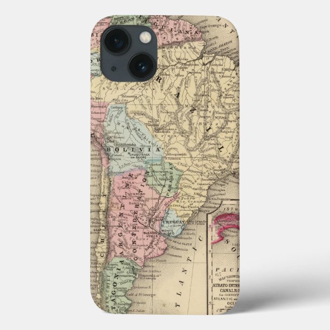 South America Map by Mitchell Case-Mate iPhone Case (Back)