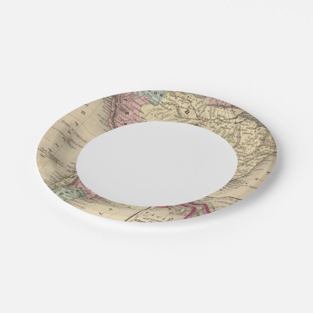 South America Map by Mitchell Paper Plates (Angled)