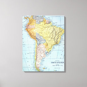 SOUTH AMERICA: MAP, c1890 Canvas Print