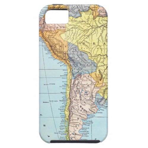 SOUTH AMERICA MAP c1890 iPhone SE55s Case
