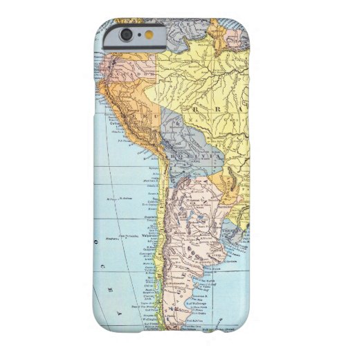 SOUTH AMERICA MAP c1890 Barely There iPhone 6 Case