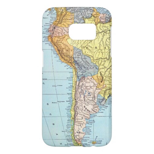 SOUTH AMERICA MAP c1890 Samsung Galaxy S7 Case