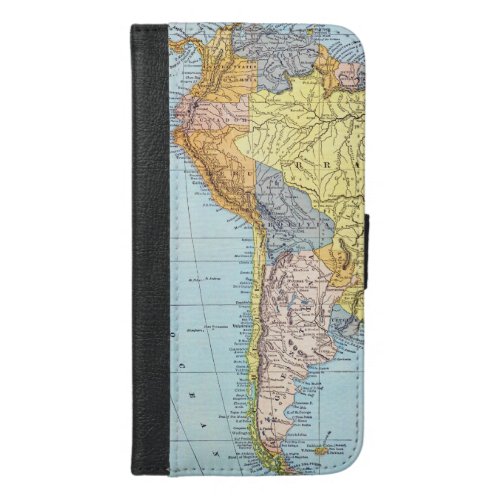 SOUTH AMERICA MAP c1890 iPhone 66s Plus Wallet Case