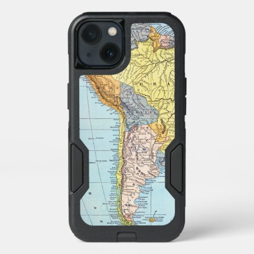 SOUTH AMERICA MAP c1890 iPhone 13 Case