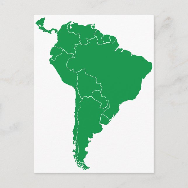 South America Map Postcard (Front)