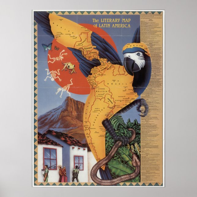 South America Map Poster (Front)