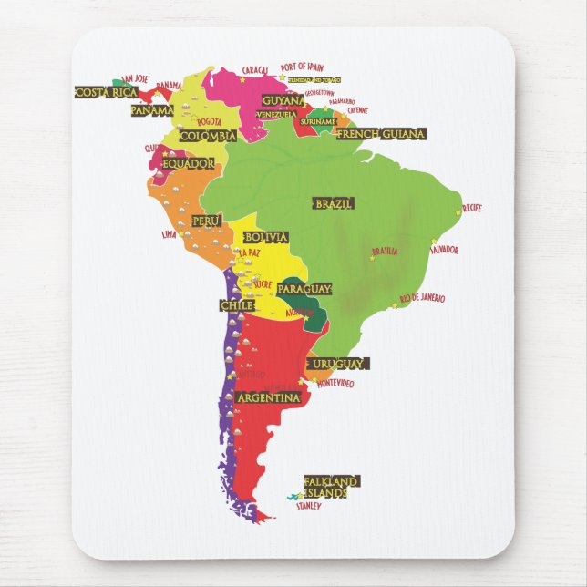 South America Mouse Pad (Front)