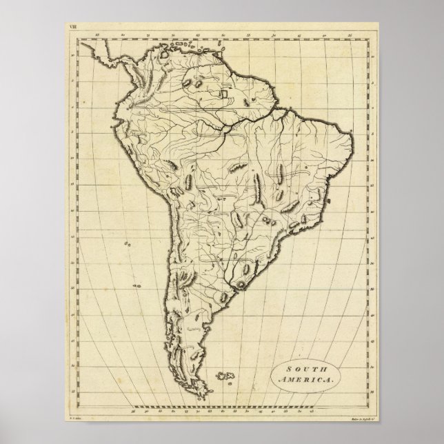 South America outline Poster (Front)