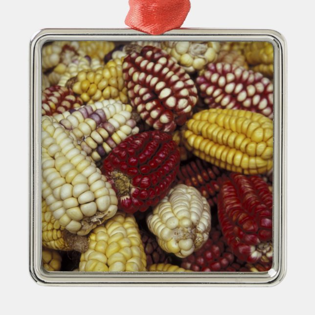 South America, Peru Corn, Maize Metal Ornament (Front)