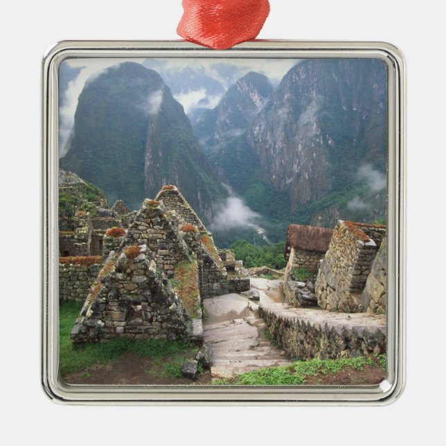 South America, Peru, Machu Picchu Metal Ornament (Front)
