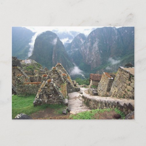 South America Peru Machu Picchu Postcard