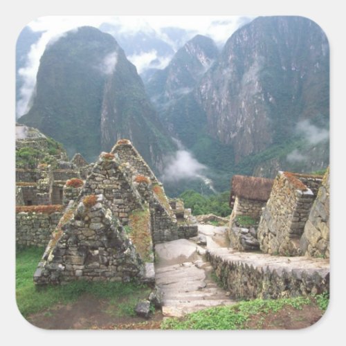 South America Peru Machu Picchu Square Sticker