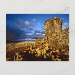 South America, Peru, near Lake Titicaca. Postcard
