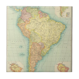 South America political Ceramic Tile