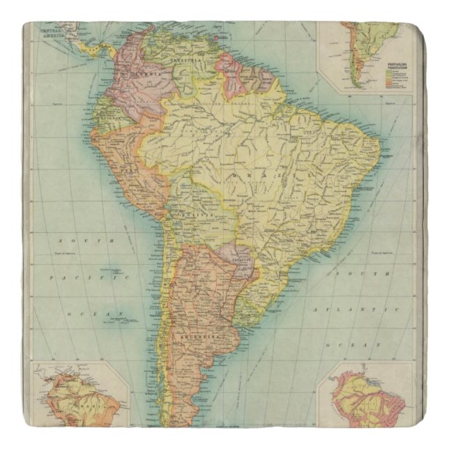 South America political Trivet (Front)