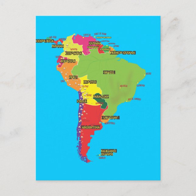 South America Postcard (Front)