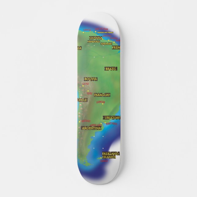 South America Skateboard Deck (Front)